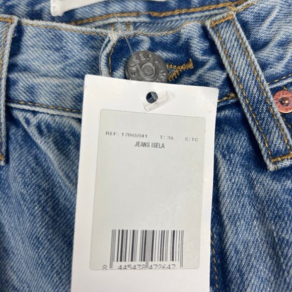 New With Tags MNG Jeans by Mango Isela Jeans Flare Crop Raw Hem Womens Size 4 - Picture 13 of 13